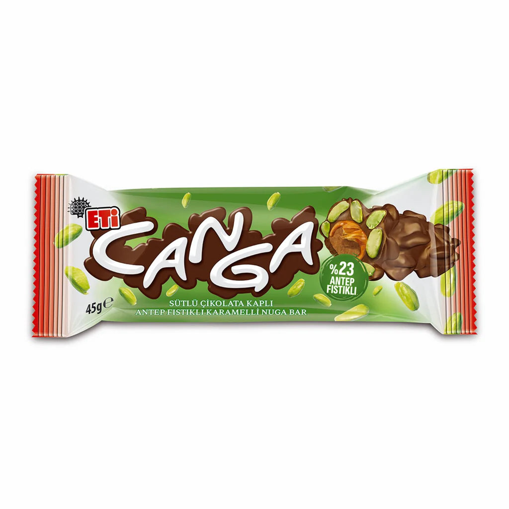 ETI CANGA ANTEP FISTIKLI BAR CIKOLATA Pistachio Chocolate Bar 45g