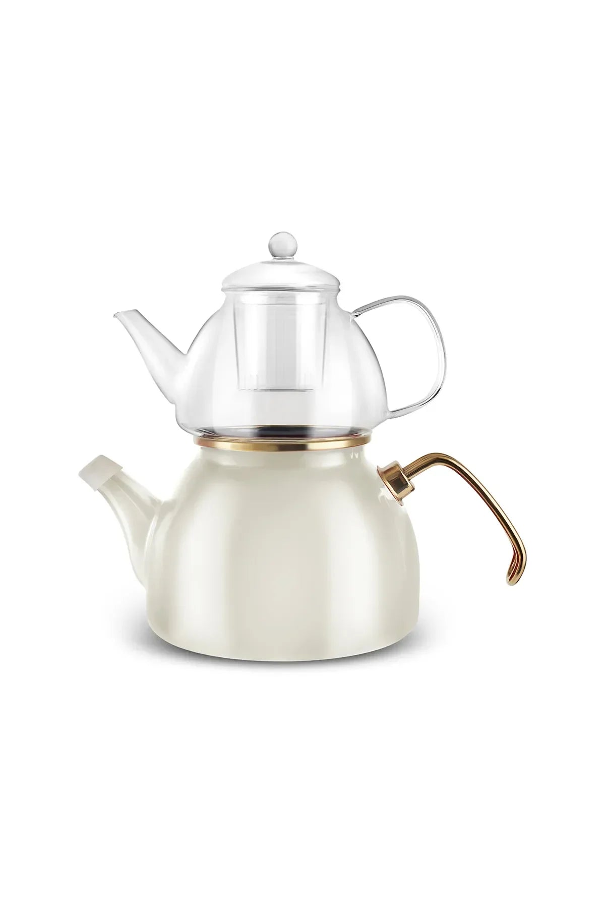 KARACA AREN EMAYE CAM ORTA CAYDANLIK KREM Tea Pot Cream
