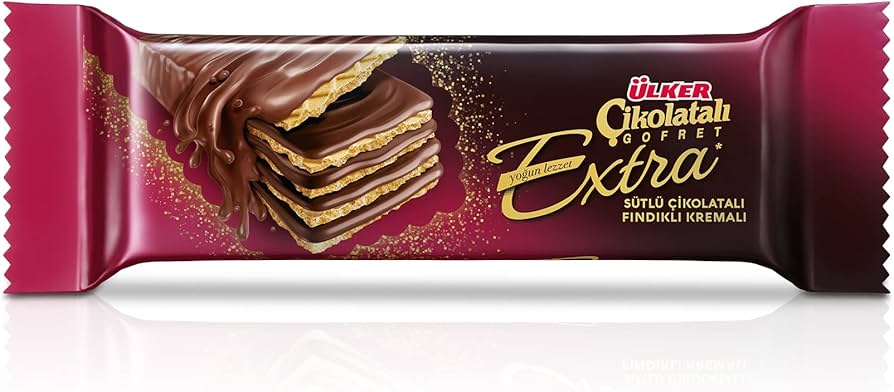 ULKER CIKOLATALI GOFRET EXTRA Sütlü Çikolata Kaplamalı Gofret 45g
