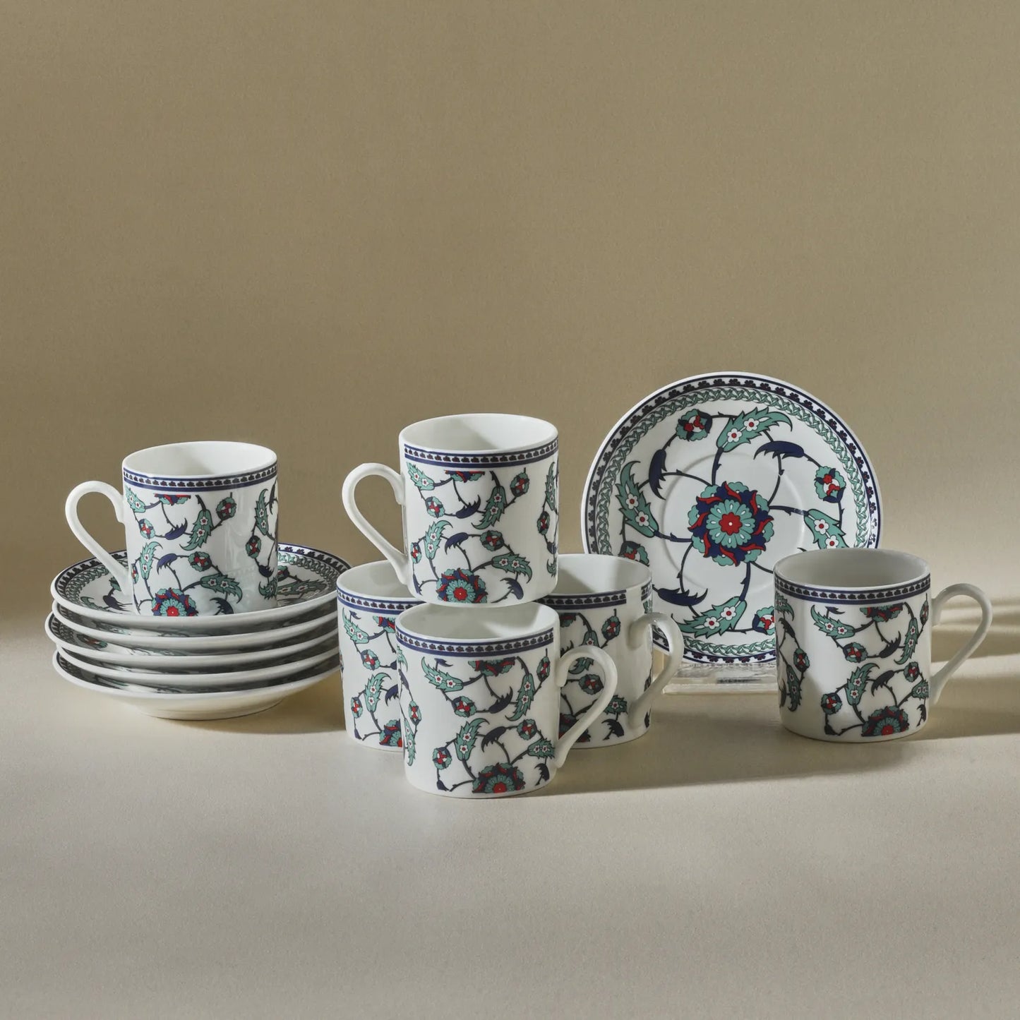 KARACA SELMIN 6 KISILIK KAHVE FINCANI SETI Coffee Cup Set for 6