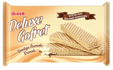 ULKER DELUXE GOFRET VANILYALI Wafer Vanilla 220g