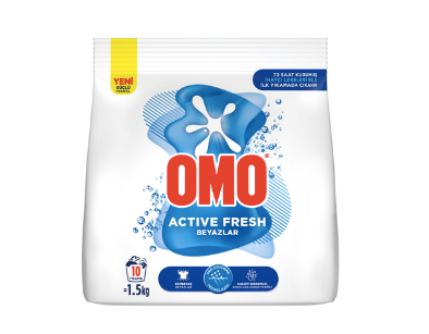 OMOMATIK TOZ DETERJAN ACTIVE BEYAZLAR Toz Çamaşır Deterjanı Aktif Beyazlar 1.5kg