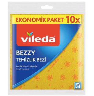 VILEDA SARI BEZ MUTFAK TEMIZLIK BEZI Yellow Kitchen Cleaning Cloth 10 Pieces