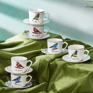 KARACA VOGEL 6 KISILIK KAHVE FINCANI ÇOK RENKLİ 6'lı Kahve Fincanı