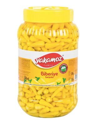 YAKAMOZ SARI BIBERIYE TURSUSU PET Yellow Short Pepper Pickles 3lt