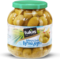 TUKAS Kırık Kalamata Yeşil Zeytin KALAMATA USULU KIRMA YEŞİL ZEYTİN 1000gr