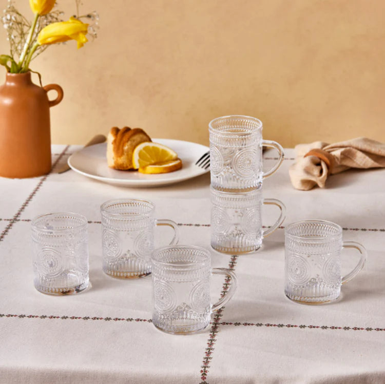 KARACA MARGO 6LI CAY BARDAGI SET SEFFAF Tea Glass Set 6 Pieces Transparent