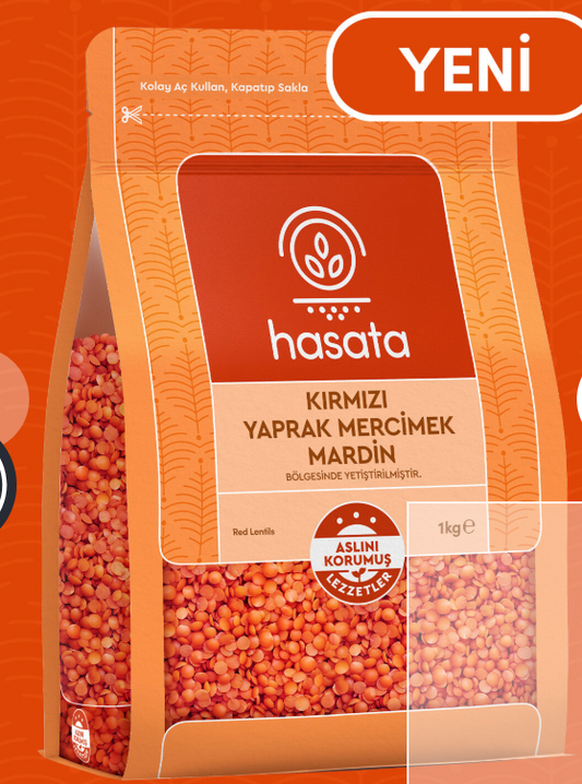HASATA MARDIN RED LENTILS-SPLIT Kırmızı Yaprak Mercimek 1 Kg