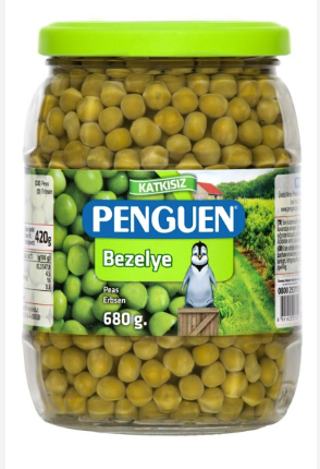 PENGUEN BEZELYE KONSERVESI Canned Peas 680g