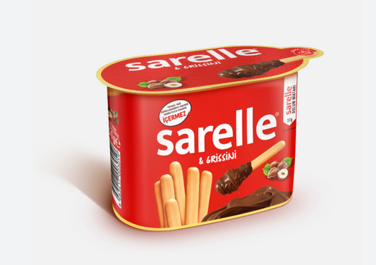 SARELLE KAKAOLU FINDIK EZMESI VE GRISSINI Cocoa Hazelnut Butter With Grissini 50g