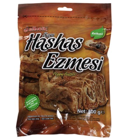 GELINCIK SARI HASHAS EZMESI Poppy Seeds Paste 500g