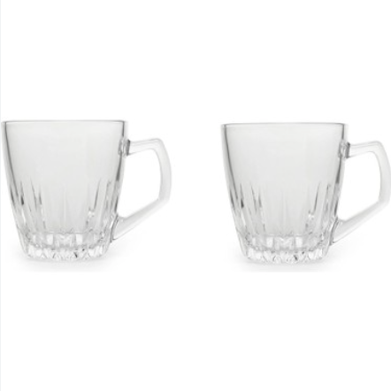 PASABAHCE SAFIR KULPLU BARDAK 2LI Glass Mug 2pcs