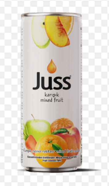 JUSS KARISIK NEKTAR TENEKE MEYVE SUYU Mixed Fruit Nectar Can 250ml