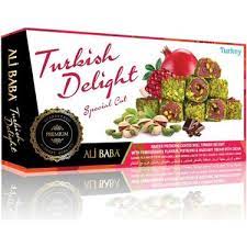 ALI BABA Turkish Delight Pistachio Pomegranate Cacao Hazelnut Cream FISTIK NARLI KAKAO FINDIK KREMALI LOKUM 454g
