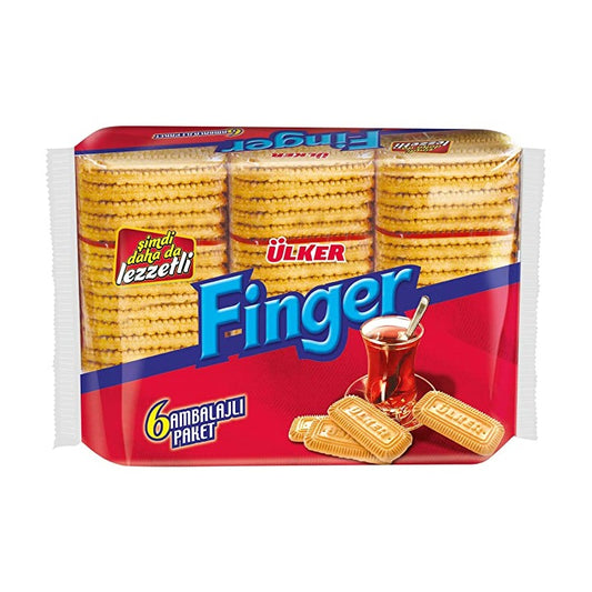 ULKER FINGER BISKUVI Plain Tea Biscuits 150g x 5