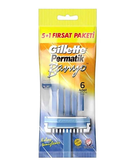 GILETTE Banyo Jileti PERMATIK BANYO 6 PARÇA