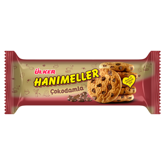 ULKER HANIMELLER COKODAMLA RULO BISKUVI Biscuit with Chocolate Chips 82g