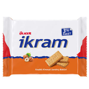 ULKER IKRAM 3LU FINDIKLI Hazelnut Biscuits 3 pack 84g x 3