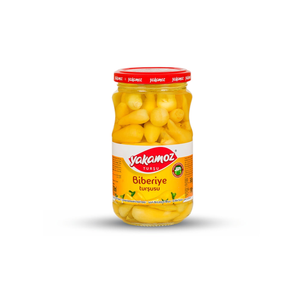YAKAMOZ Sarı Kısa Biber Turşusu Kavanoz SARI BİBERİYE TURSUS KAM 370ml