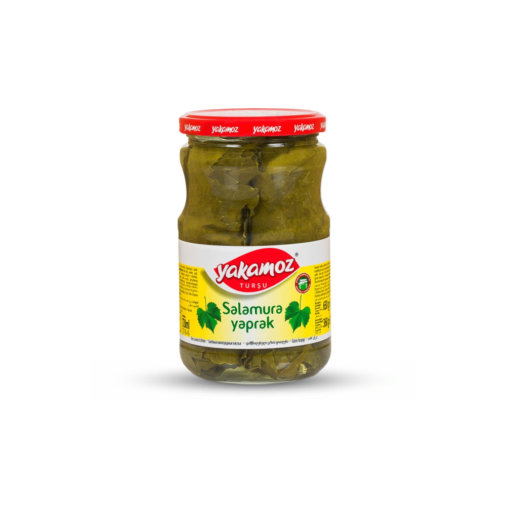 YAKAMOZ Brined Vine Leaves Jar SALAMURA Yaprak CAM 720ml