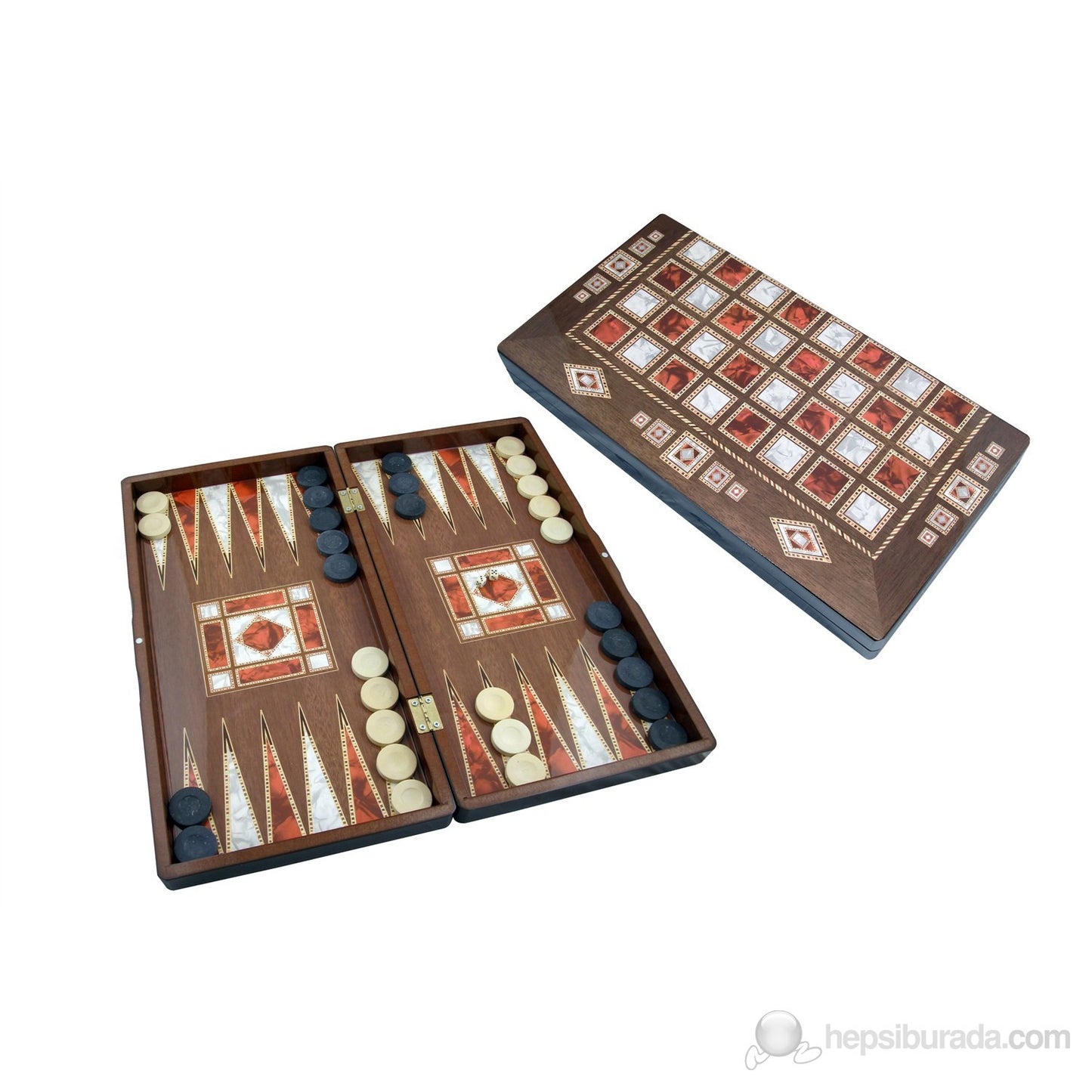 STAR Backgammon POLYESTER SEDEF TAVLA ORTA