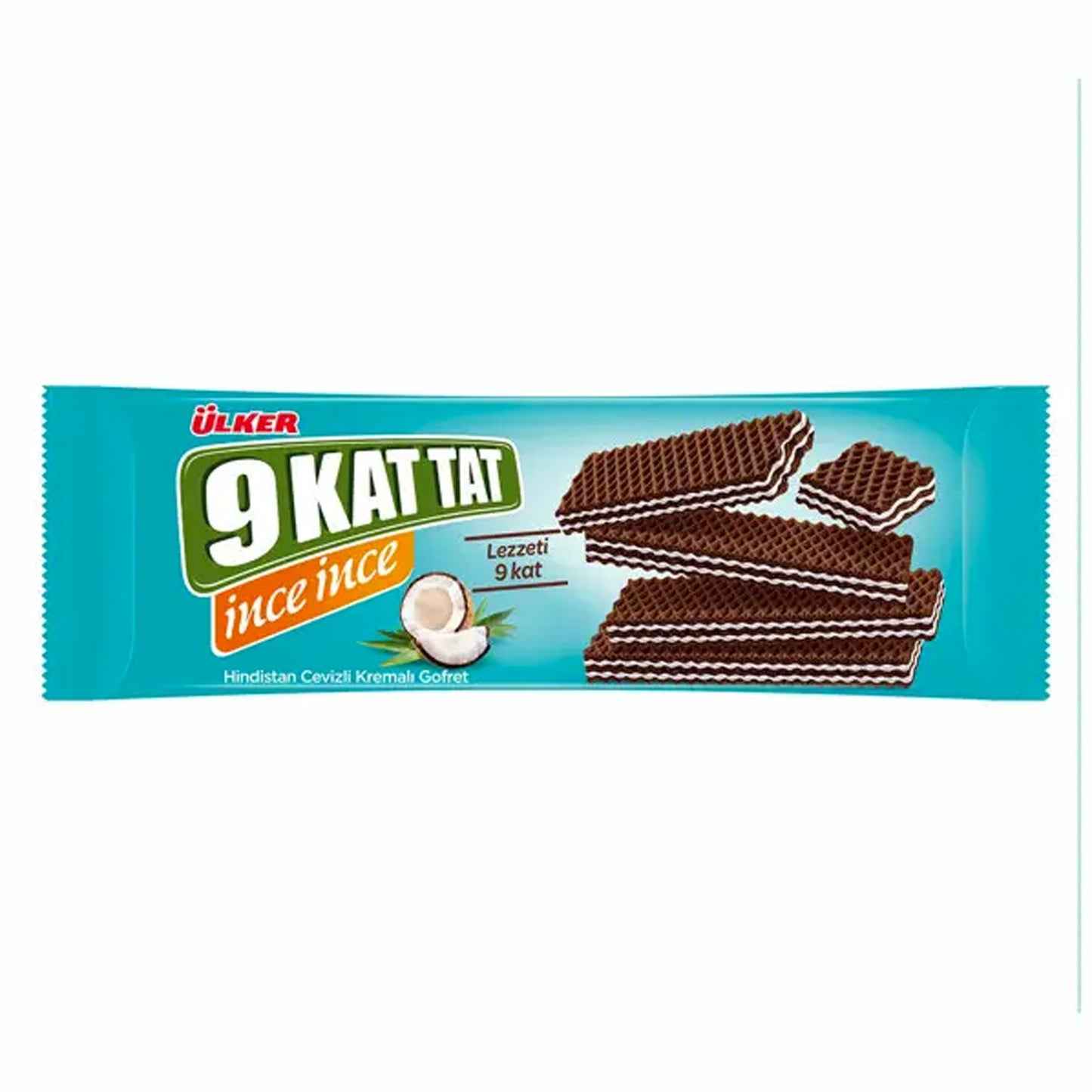 ULKER 9 KAT TAT HINDISTAN CEVIZLI KREMALI GOFRET Wafer with Coconut Cream