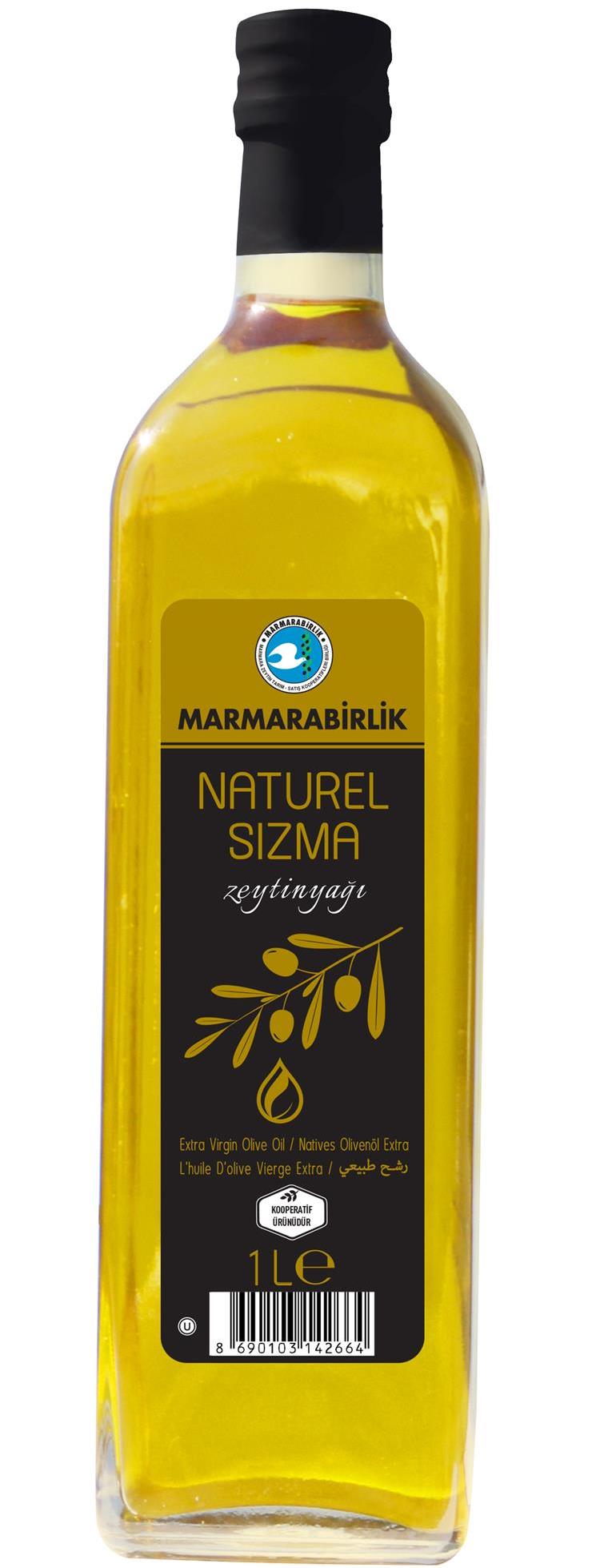 MARMARABIRLIK Natural Olive Oil NATUREL SIZME ZEYTINYAGI 1lt