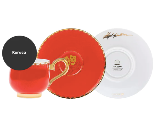 KARACA Coffee Cups for 2  X UNICEF SELCUK YONTEM & DEMET AKBAG KAHVE BARDAGI 2 KISILIK