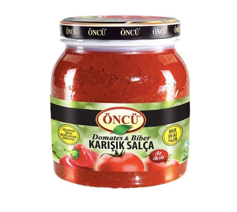 ONCU DOMATES BIBER KARISIK SALCA Tomato Pepper Mix Paste 1.6kg