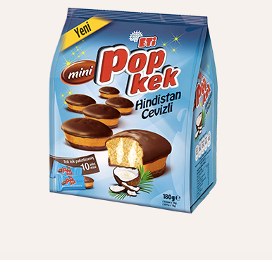 POPKEK Mini Hindistan Cevizli Kek MINI HİNDİSTAN CEVİZLİ KEK 180gr