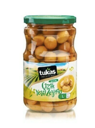 TUKAS Green Olives Natural Scratched DOGAL CIZIK YESIL ZEYTIN