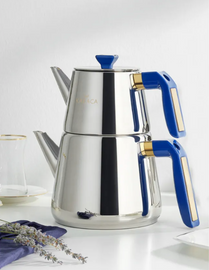 KARACA PIRAMIT Teapot Set Medium Dark Blue LACIVERT CAYDANLIK