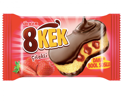 ULKER 8 KEK CILEKLI Strawberry Chocolate Cake 55g