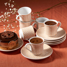 KARACA APRICOT VIVI Coffee Cups Set of 6 KAHVE FINCANI 6 KISILIK
