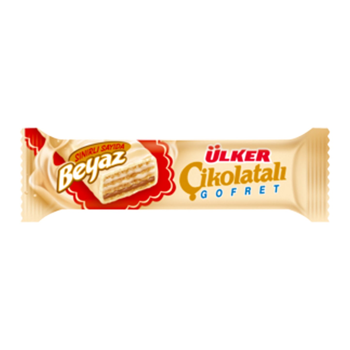 ULKER BEYAZ CIKOLATALI GOFRET White Chocolate Coated Wafer 35g