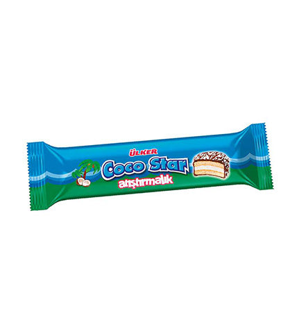 ULKER COCOSTAR ATISTIRMALIK Chocolate Covered Coconut Bar 66g