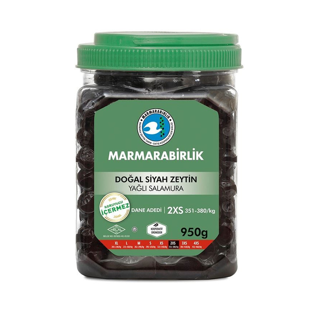 MARMARABİRLİK 2XS Elit Siyah Zeytin SİYAH ZEYTİN 950gr
