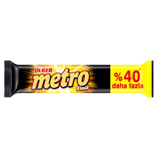 ULKER METRO %40 FAZLA Nougat Caramel Chocolate Bar 40% Bigger 50.4g