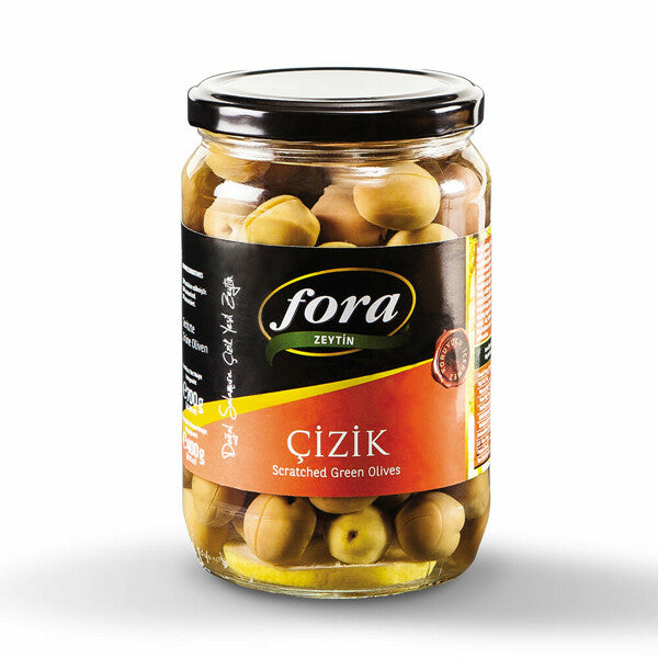 FORA Scratched Green Olives CIZIK YESIL ZEYTIN 700g