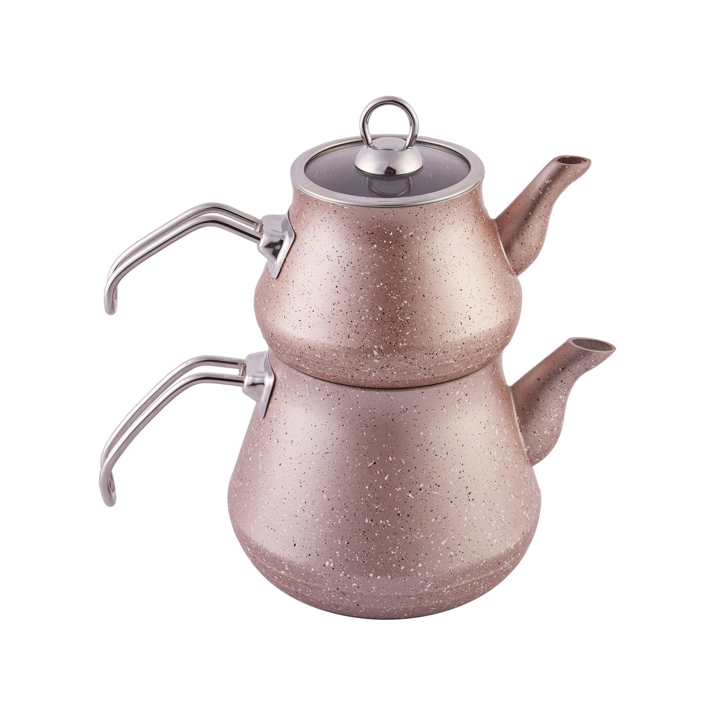 KARACA Rose Tea Pot BIO GRANIT CAYDANLIK TAKIMI PEMBE