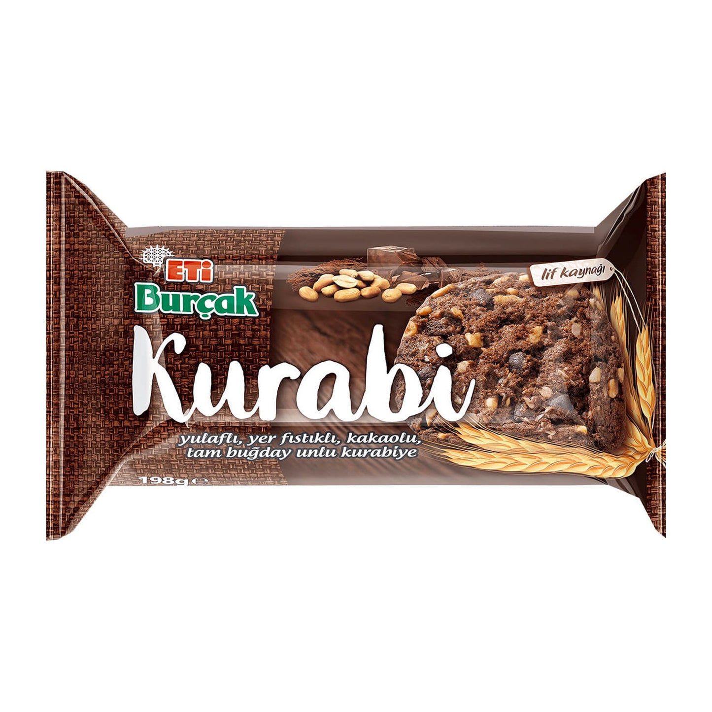 ETI BURCAK KURABI BISKUVI Whole Wheat Biscuit TAM BUGDAYLI KURABIYE 198g
