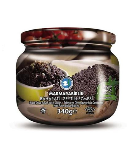 MARMARABIRLIK Black Olive Spread with Seasoning BAHARATLI ZEYTIN EZMESI