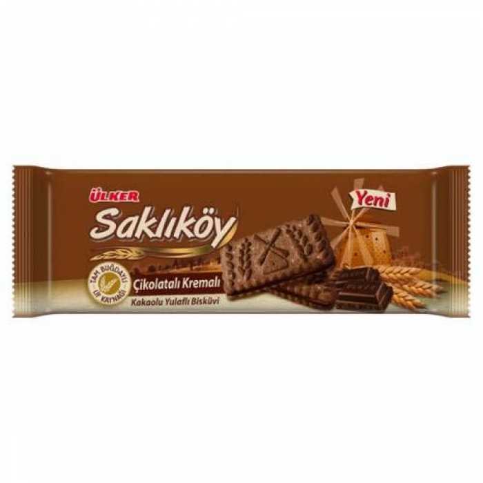 ULKER SAKLIKOY CIKOLATALI KREMALI YULAFLI BISKUVI Biscuits with Chocolate Cream 87g