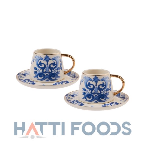 KARACA PARLA 2 KISILIK KAHVE FINCANI Coffee Cup Set for 2