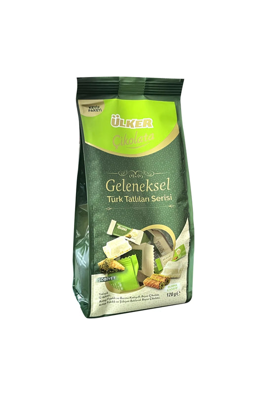 ÜLKER ÇIKOLATA ANTEP FISTIKLI KADAYIF VE SOBYET BAKLAVALI 120gr