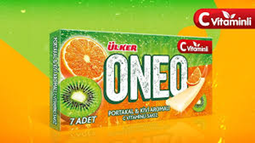 ULKER ONEO SLIMS C VITAMIN KIVI VE PORTAKAL SAKIZ Vit C Kivi Orange Chewing Gum 14g