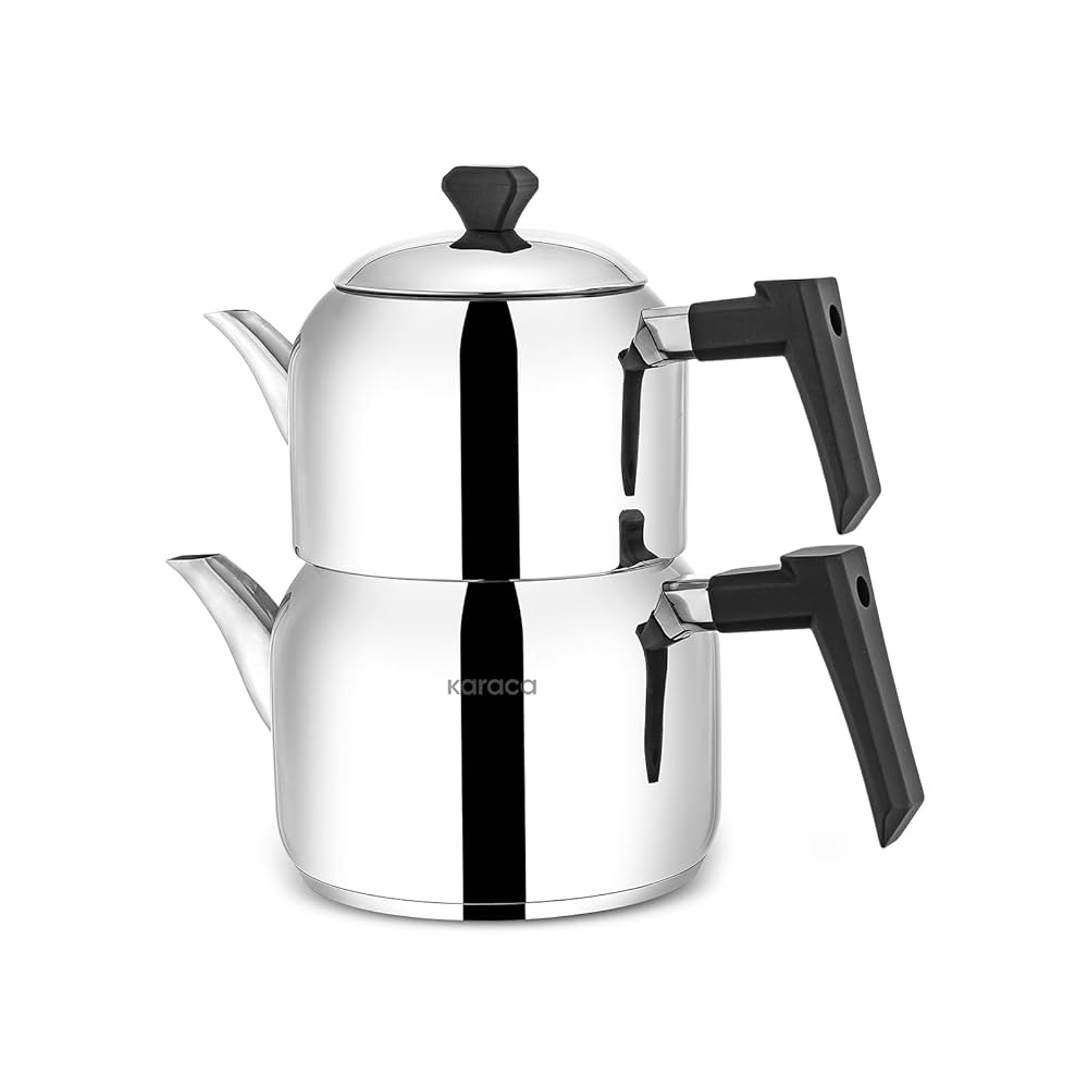 KARACA CAYKARA ORTA CAYDANLIK TK SIYAH Teapot Set Midi Black