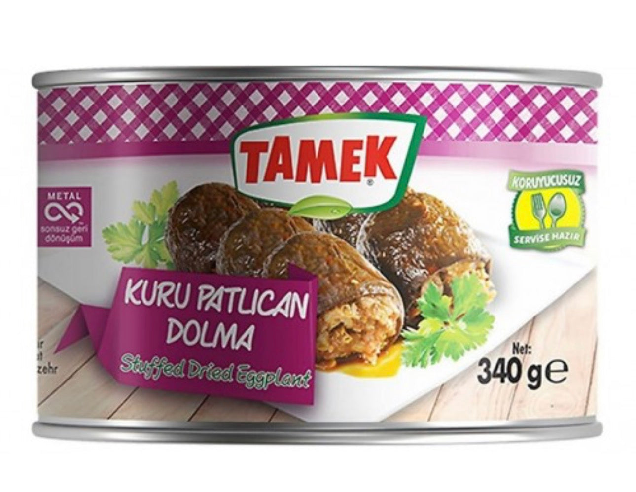 TAMEK KURU PATLICAN DOLMASI Stuffed Dried Eggplant 340g