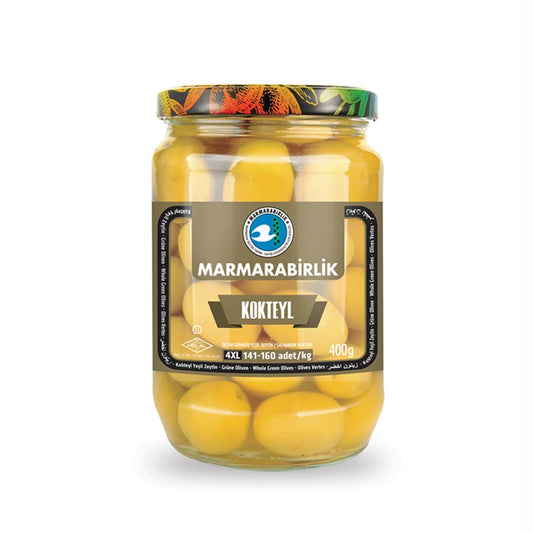 MB KOKTEYL YESIL ZEYTIN 4XL CAM Green Olives Mix Jar 400g