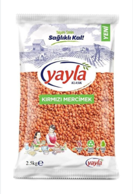 YAYLA Red Lentils KIRMIZI MERCIMEK 2.5kg